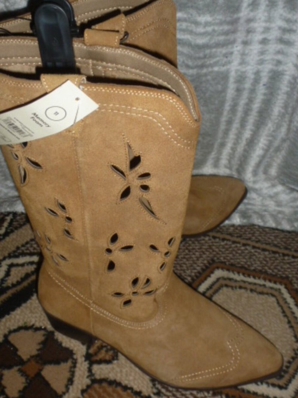 NWT Taupe Western Cutout Boots | Women's Size 11- No boundaries